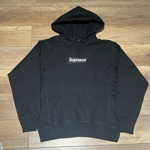 Supreme Black Box Logo Hoodie Large